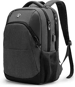 Swissdigital Design Travel Laptop Backpack for Men and Women, College Backpack with USB Charging Port for Fits 16 Inch Notebook, Grey | SD1670-02