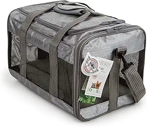 Sherpa To Go Travel Pet Carrier, Airline Approved & Guaranteed On Board - Gray, Medium