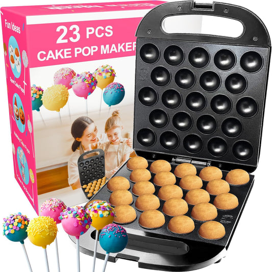 23 Cake Pop Maker Machine \u2013 Electric Non-Stick Baker, Fast Heating, Easy to Use for Kids, Birthdays, Parties, Snacks, Gifts, Fun Kitchen Gadget for Home & Restaurants, Makes 23 Cake Pops at Once