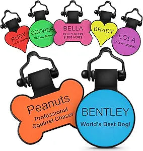 SiliDog â€“ Two Pack The Original Silicone Silent Pet Tag â€“ As Seen On Shark Tank â€“ No More Jingling Dog Tags â€“ Durable â€“ Never Fades â€“ Customized Engraved Silicone ID