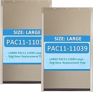 2 Pack PAC11-11039 for Pet Safe Door Replacement Flaps for Dog and Cat, Doggie Replacement Flap Doors Compatible with PetSafes Freedom Doggie Doors, Large Size 10 1/8" X 16 7/8"