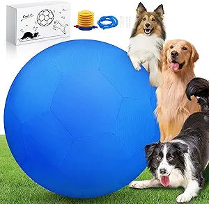 25" Herding Ball for Dogs and Horses, Durable Waterproof Dog Toy, Dual-Layer Large Interactive Pet Play Ball for Australian Shepherds, Cattle Dogs, Collies, and All Herding Breeds (Blue)