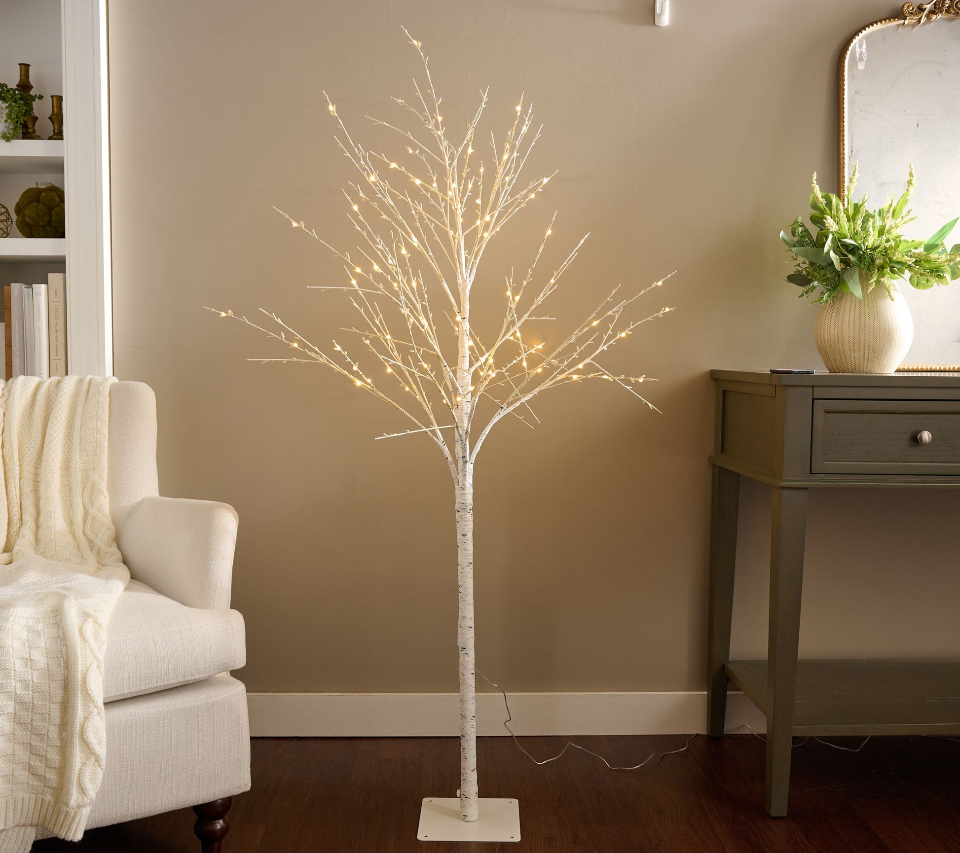 "As Is" Bethlehem Light 5' Color Prism Indoor/Outdoor Birch Tree